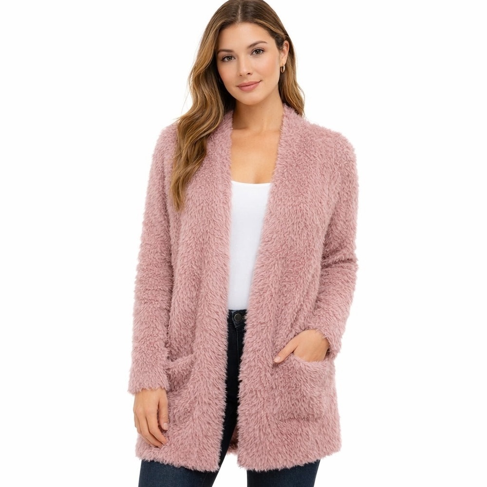 Free People Fuzzy Pink Cardigan - Picture 10 of 10